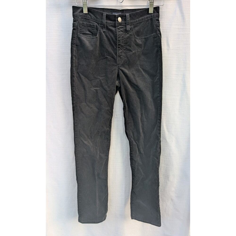 J Crew Women's Corduroy Full‎ Length Essential Straight Leg Pants Sz 25 Black